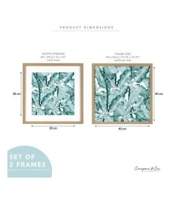 Discount 👍 Cooper & Co Set Of 2 40x40cm Mat to 30x30cm Oak Premium Paradise Wooden Photo Frame 🛒 -Deals Home Décor Store 779425120 7 720x928