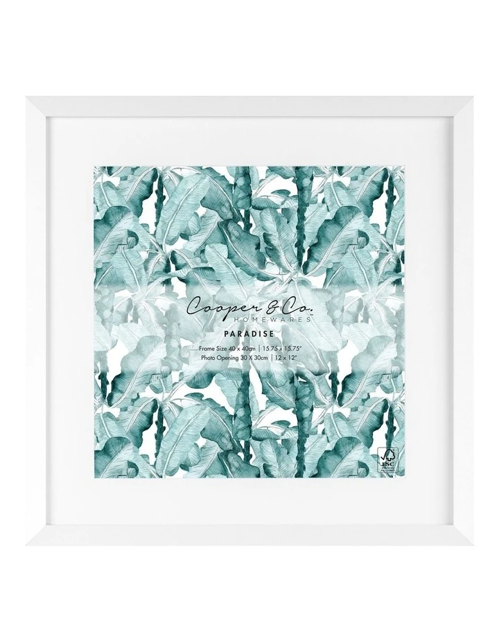 Flash Sale 𧨠Cooper & Co Set Of 2 40x40cm Mat to 30x30cm White Premium Paradise Wooden Photo Frame π 2 Flash Sale 𧨠Cooper & Co Set Of 2 40x40cm Mat to 30x30cm White Premium Paradise Wooden Photo Frame π - Image 2
