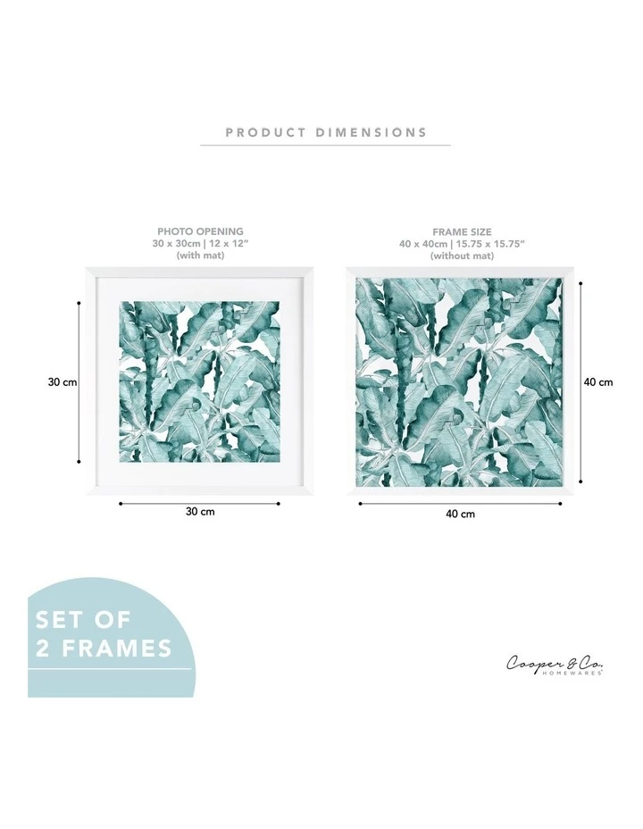 Flash Sale 𧨠Cooper & Co Set Of 2 40x40cm Mat to 30x30cm White Premium Paradise Wooden Photo Frame π 6 Flash Sale 𧨠Cooper & Co Set Of 2 40x40cm Mat to 30x30cm White Premium Paradise Wooden Photo Frame π - Image 6