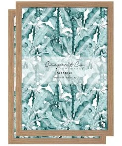 Best Sale π Cooper & Co Set Of 2 A3 Oak Premium Paradise Wooden Photo Frame π