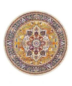 Coupon 🛒 Rug Culture Babylon 207 Multi Round Rug 🛒