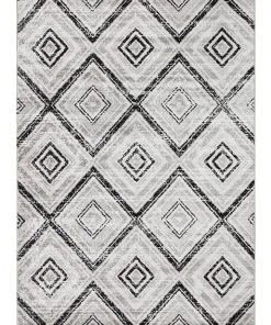 Wholesale 👏 Rug Culture Sabrina Geo Diamonds Rug Grey Black 🤩