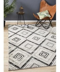 Wholesale 👏 Rug Culture Sabrina Geo Diamonds Rug Grey Black 🤩 -Deals Home Décor Store 782208640 7 720x928