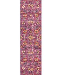 New ✔️ Rug Culture Babylon 210 Fuchsia Runner Rug ⭐