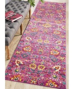 New ✔️ Rug Culture Babylon 210 Fuchsia Runner Rug ⭐ -Deals Home Décor Store 782210260 7 720x928