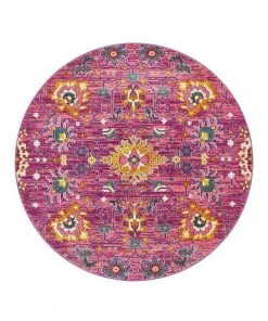 Cheapest ✔️ Rug Culture Babylon 210 Fuchsia Round Rug 🤩