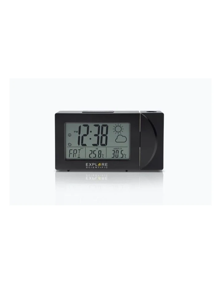 Budget π Explore Scientific RPW3008 Weather Projection Clock - Black π 2 Budget π Explore Scientific RPW3008 Weather Projection Clock - Black π - Image 2