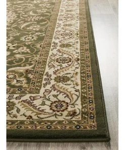 Best Sale ❤️ Rug Culture Sydney Collection Medallion Rug Green with Ivory Border ✨ -Deals Home Décor Store 790148080 4 720x928