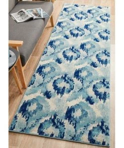 Best Pirce ✔️ Rug Culture Mirage Lesley Whimsical Blue Runner Rug 😉 -Deals Home Décor Store 790149610 5 720x928