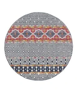 Hot Sale 👍 Rug Culture Oasis Sabrina Multi Tribal Round Rug ✔️