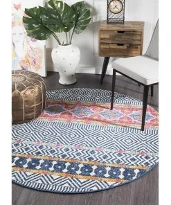 Hot Sale 👍 Rug Culture Oasis Sabrina Multi Tribal Round Rug ✔️ -Deals Home Décor Store 790156360 5 720x928