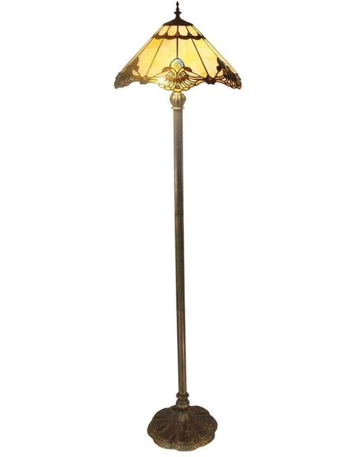 Cheap 💯 G&G Bro Benita Leadlight Tiffany Floor Lamp - Beige ❤️ 1 Cheap 💯 G&G Bro Benita Leadlight Tiffany Floor Lamp - Beige ❤️