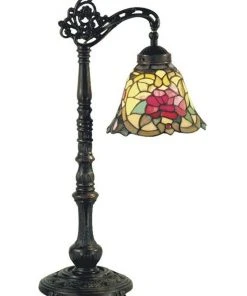 Hot Sale ⌛ G&G Bro Camellia Edwardian Tiffany Table Lamp ❤️