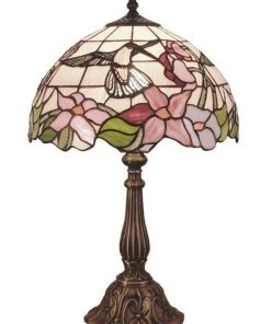 Outlet 👍 G&G Bro Hummingbird Leadlight Tiffany Table Lamp 🥰
