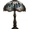 Best Pirce 🌟 G&G Bro Blue Dragonfly Leadlight Tiffany Table Lamp 🤩