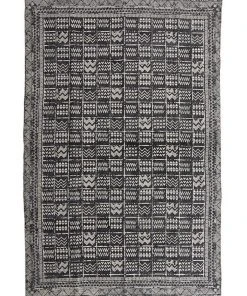 Best Pirce ⌛ Collective Sol Mudcloth Tribal Rug Charcoal 🌟