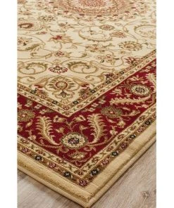 Cheapest 🔥 Rug Culture Sydney Collection Medallion Rug Ivory with Red Border 🛒 -Deals Home Décor Store 797876020 3 720x928