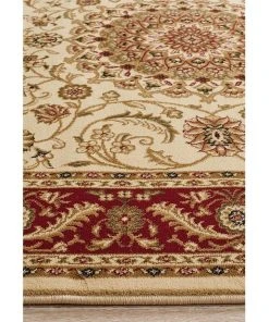 Cheapest 🔥 Rug Culture Sydney Collection Medallion Rug Ivory with Red Border 🛒 -Deals Home Décor Store 797876020 5 720x928