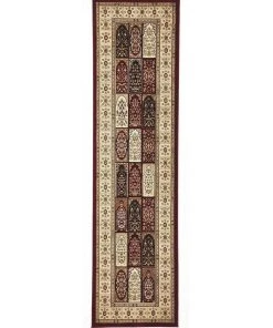 Wholesale ✔️ Rug Culture Sydney Collection Traditional Panel Pattern Rug Burgundy ✔️