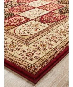 Wholesale ✔️ Rug Culture Sydney Collection Traditional Panel Pattern Rug Burgundy ✔️ -Deals Home Décor Store 797878270 3 720x928