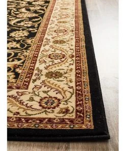 Best Pirce 🥰 Rug Culture Sydney Collection Medallion Rug Black with Ivory Border 🎉 -Deals Home Décor Store 797879260 4 720x928