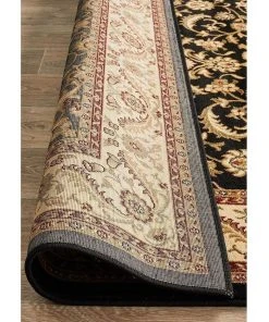 Best Pirce 🥰 Rug Culture Sydney Collection Medallion Rug Black with Ivory Border 🎉 -Deals Home Décor Store 797879260 7 720x928