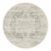 Coupon ❤️ Rug Culture Evoke Dream White Silver Transitional Round Rug ✔️