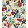 Cheap 😍 Rug Culture Copacabana Toucan Tropical Indoor Outdoor Rug Cream ✔️