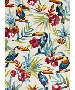 Cheap π Rug Culture Copacabana Toucan Tropical Indoor Outdoor Rug Cream βοΈ