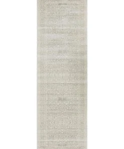 Cheapest ✔️ Rug Culture Evoke Silver Flower Transitional Runner Rug 👏