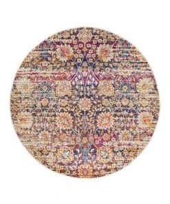Coupon 👏 Rug Culture Mirage Zolan Transitional Multi Round Rug ✔️