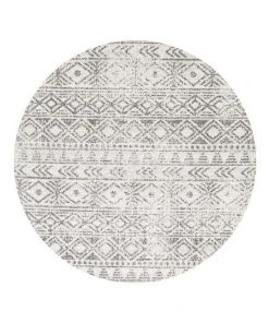 Buy 🌟 Rug Culture Oasis Ismail White Grey Rustic Round Rug 🎁