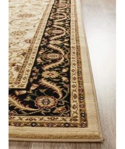 Best Pirce 🛒 Rug Culture Sydney Collection Medallion Rug Ivory with Black Border 💯 -Deals Home Décor Store 797883670 4 720x928