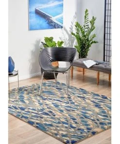 Best Sale ❤️ Rug Culture Dreamscape Ropes Modern Blue Rug ⌛ -Deals Home Décor Store 797884120 3 720x928