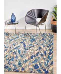 Best Sale ❤️ Rug Culture Dreamscape Ropes Modern Blue Rug ⌛ -Deals Home Décor Store 797884120 4 720x928