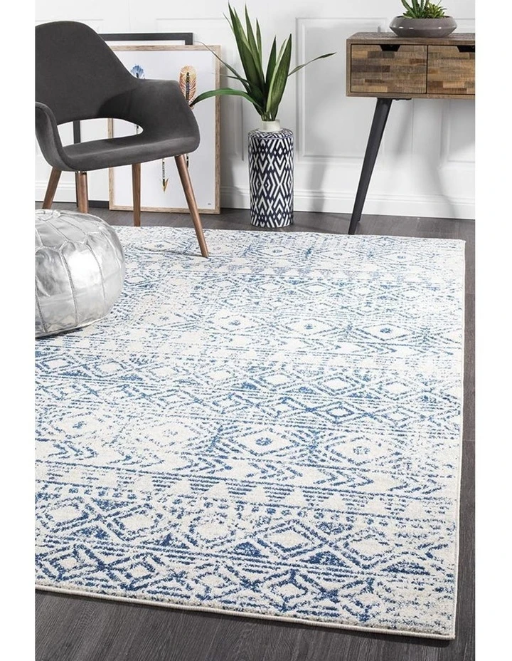 Flash Sale π Rug Culture Oasis Ismail White Blue Rustic Rug β 7 Flash Sale π Rug Culture Oasis Ismail White Blue Rustic Rug β - Image 7