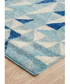 Promo 🧨 Rug Culture Mirage Illusion Modern Geo Blue Ivory Rug 🥰 -Deals Home Décor Store 797934160 5 720x928