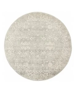 Coupon ⭐ Rug Culture Evoke Shine Silver Transitional Round Rug 🤩