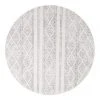 Buy ⭐ Rug Culture Oasis Salma White And Grey Tribal Round Rug ❤️