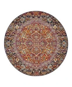 Hot Sale 😀 Rug Culture Museum Preston Multi Coloured Round Rug 🛒