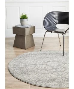 Promo 🎁 Rug Culture Mirage Gwyneth Stunning Transitional Silver Round Rug 😀 -Deals Home Décor Store 797938120 7 720x928