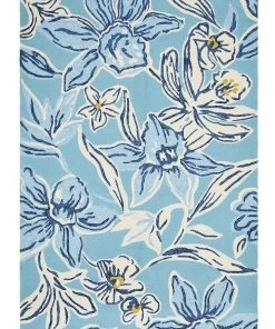 Cheap β Rug Culture Copacabana Whimsical Blue Floral Indoor Outdoor Rug π