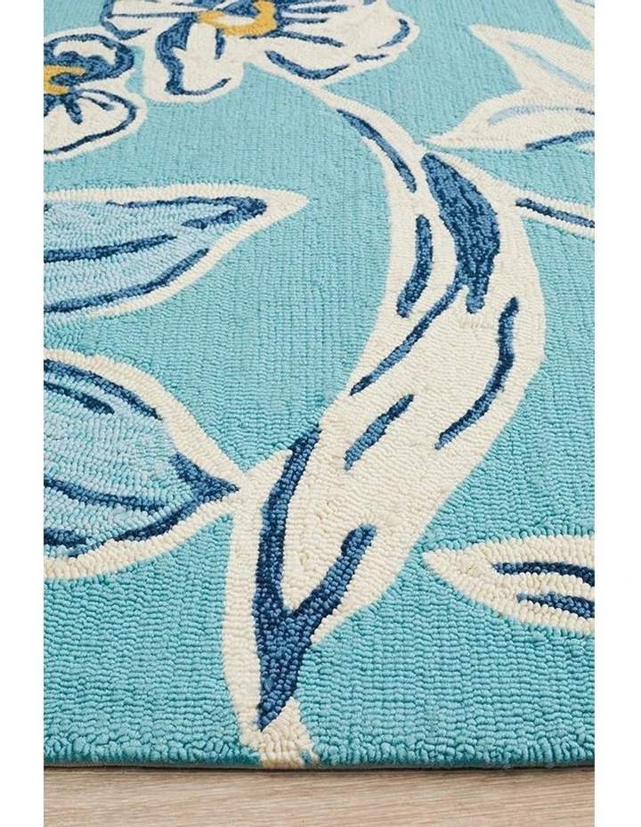 Cheap β Rug Culture Copacabana Whimsical Blue Floral Indoor Outdoor Rug π 4 Cheap β Rug Culture Copacabana Whimsical Blue Floral Indoor Outdoor Rug π - Image 4
