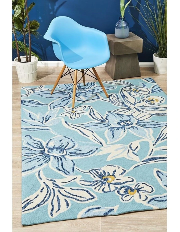 Cheap β Rug Culture Copacabana Whimsical Blue Floral Indoor Outdoor Rug π 6 Cheap β Rug Culture Copacabana Whimsical Blue Floral Indoor Outdoor Rug π - Image 6
