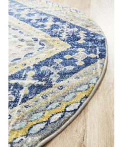 Outlet 😉 Rug Culture Babylon 203 Navy Round Rug ⌛ -Deals Home Décor Store 798032620 3 720x928