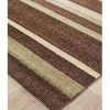 Hot Sale ✔️ Rug Culture City Stylish Stripe Rug Brown Beige 👍