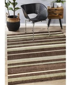 Hot Sale ✔️ Rug Culture City Stylish Stripe Rug Brown Beige 👍 -Deals Home Décor Store 798034600 7 720x928