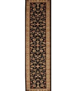 Flash Sale ✔️ Rug Culture Istanbul Collection Traditional Floral Pattern Black Rug ⌛