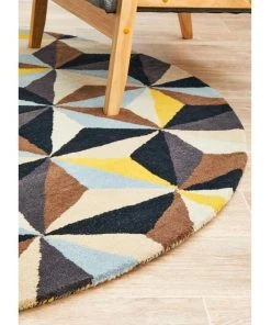 Cheapest 💯 Rug Culture Matrix Pure Wool 900 Blue Round Rug 👍 -Deals Home Décor Store 798040810 3 720x928