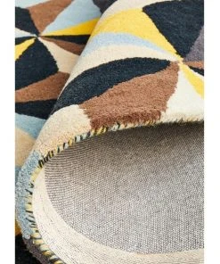 Cheapest 💯 Rug Culture Matrix Pure Wool 900 Blue Round Rug 👍 -Deals Home Décor Store 798040810 6 720x928